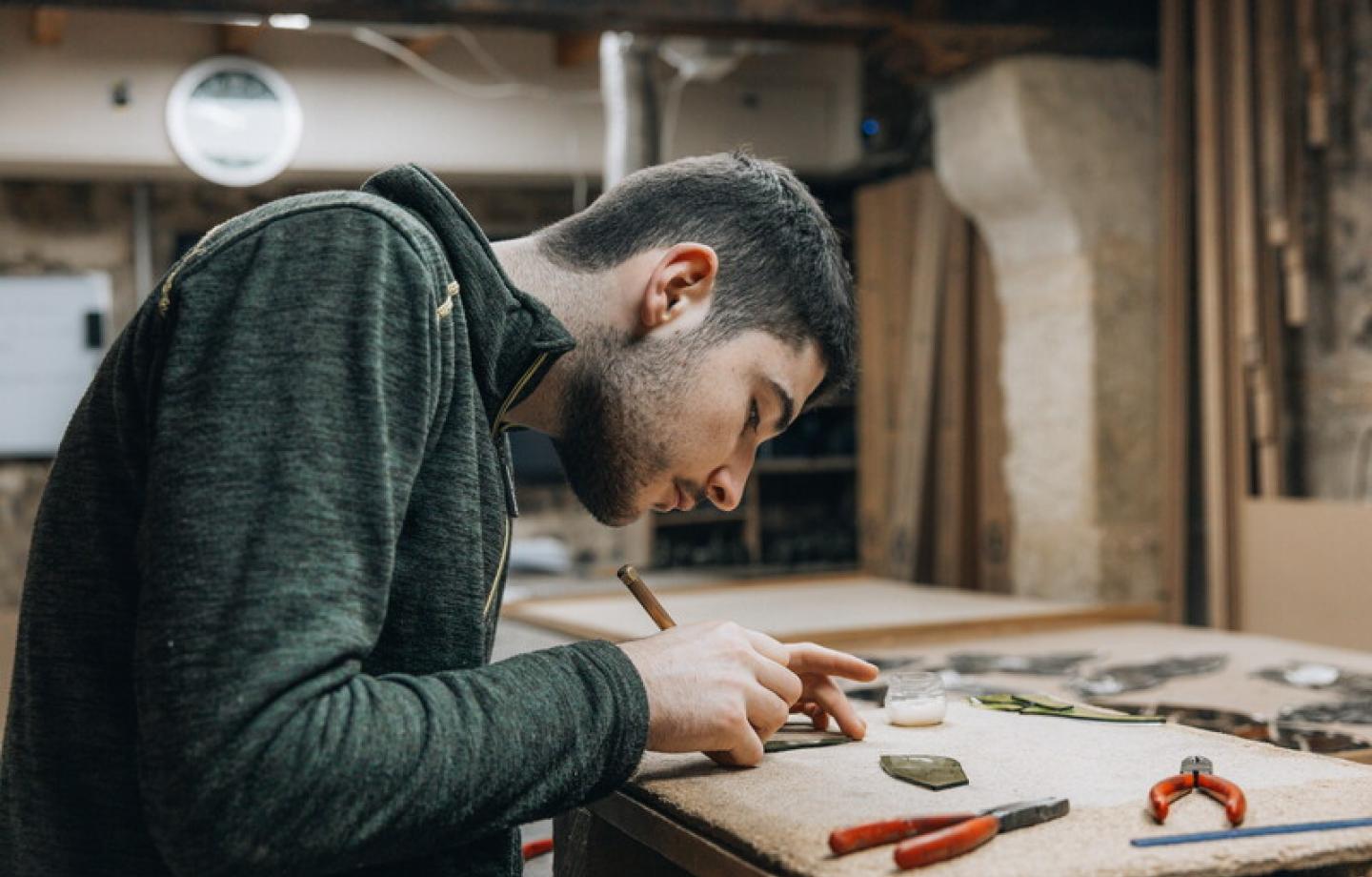 Ivanhoé Boissin, vitrailliste à l'Atelier Gouty