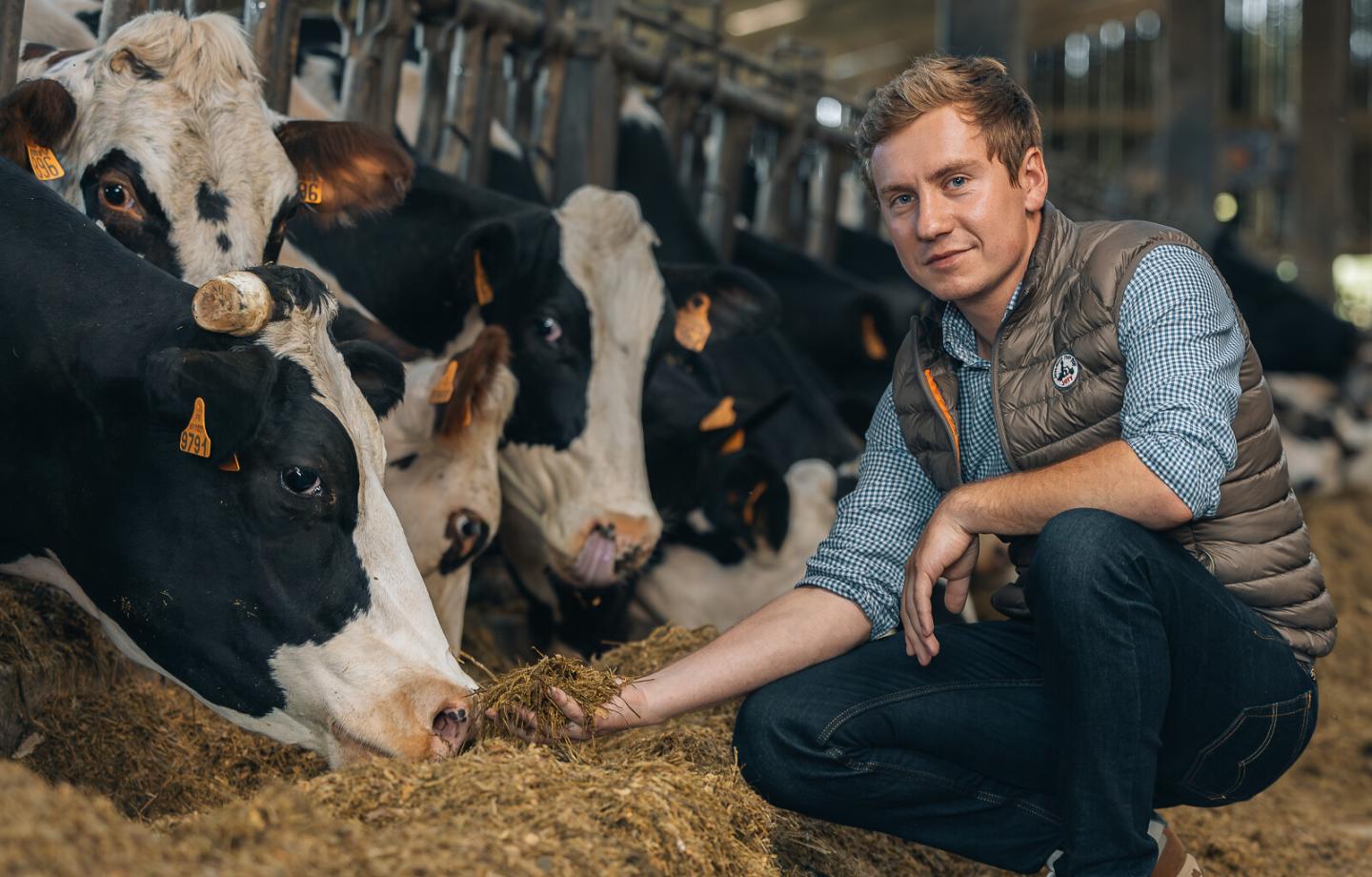 Arthur Danière, SCEA Val Danières à Crouttes_Photo Pierre Galliot/Région Normandie