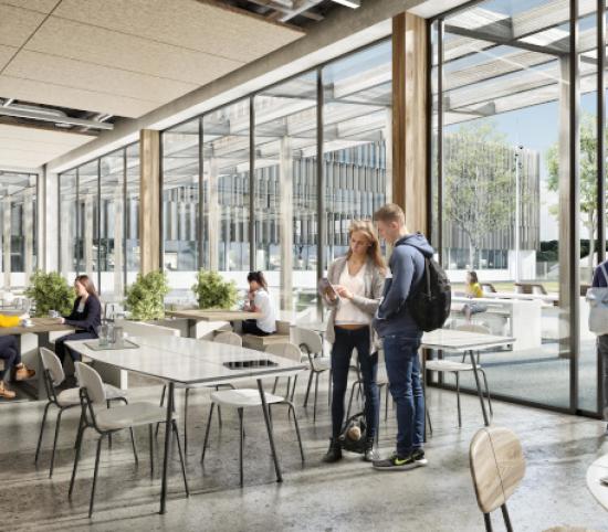 Vue de l'intérieur du lycée CLIN