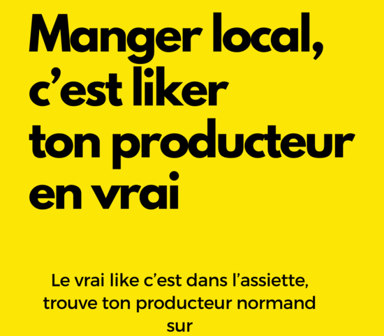 Manger local, c'est liker ton producteur en vrai