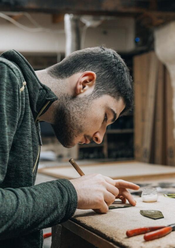 Ivanhoé Boissin, vitrailliste à l'Atelier Gouty